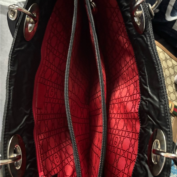 Christian Dior Cannage Lady Dior tote bag in black nylon. **Steal Price!!!** - Picture 5 of 11